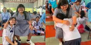 Tak Mau Putrinya Sedih, Ayah Rela Dandan ala Emak-Emak Agar Bisa Datang ke Acara Hari Ibu di Sekolah