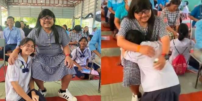 Tak Mau Putrinya Sedih, Ayah Rela Dandan ala Emak-Emak Agar Bisa Datang ke Acara Hari Ibu di Sekolah