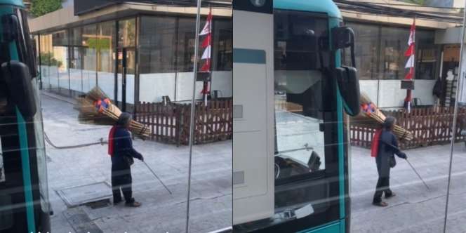 Respect! Sopir Bus Jalan Pelan dan Tak Mengklakson di Belakang Tunanetra yang Jalan Perlahan
