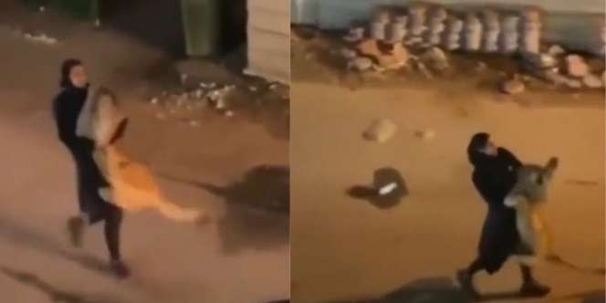The Real Ras Terkuat, Emak-Emak Santai Gendong Singa yang Kabur ke Pemukiman