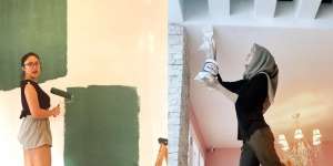 Potret Para Artis Cantik Ngecat Rumah Sendiri, Hasilnya Bikin Kaget