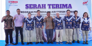 Manfaatkan Sistem Penjernih Air YCW-008A, Yamaha Bantu Pasok Air Minum 8.000 Liter/Hari di Kutalimbaru
