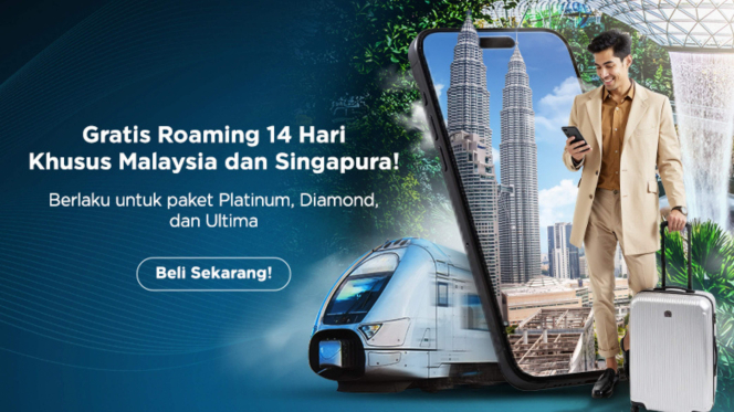 Gratis Kuota Roaming 14 Hari di Singapura & Malaysia untuk Pelanggan PRIORITAS