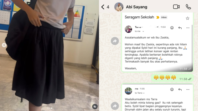 Reaksi Gemas Zaskia Mecca Saat Anak Kena Tegur Guru karena Rok Terlalu Pendek