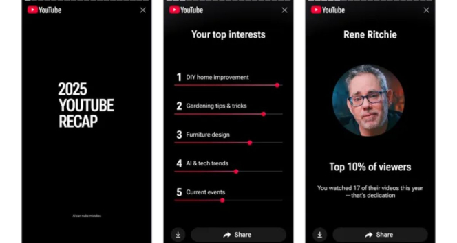 YouTube Resmi Luncurkan Fitur 'Recap', Tampilkan Statistik Tontonan dan Profil Kepribadian Pengguna