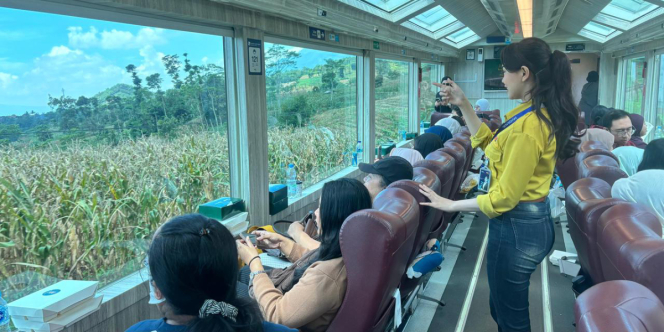 KAI Wisata Terus Berikan Keindahan Fitur 90 degrees untuk Wisatawan Lokal dan Mancanegara di Kereta Panoramic
