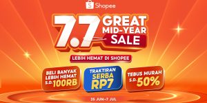 Sambut Momentum Tengah Tahun, Shopee 7.7 Great Mid Year Sale Siap Manjakan Kamu dengan Promo Menggoda