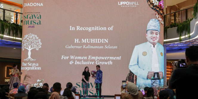 Gubernur Kalsel H. Muhidin Raih The Sraya Recognition, Bukti Komitmen Pembangunan yang Memberdayakan Perempuan