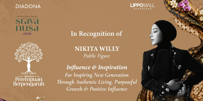 Nikita Willy Raih Apresiasi Perempuan Berpengaruh 2026, Punya Perjalanan sebagai Ibu yang Menginspirasi