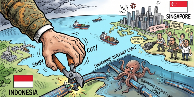 Ramai Isu Putus Kabel RI–Singapura: Kenapa Internet Dunia Belum Bisa Pindah ke Satelit?