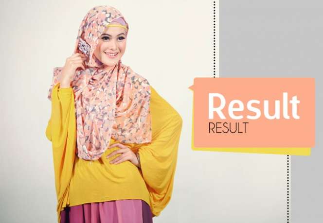Foto Tutorial Tampil Cantik dengan Pashmina Chiffon