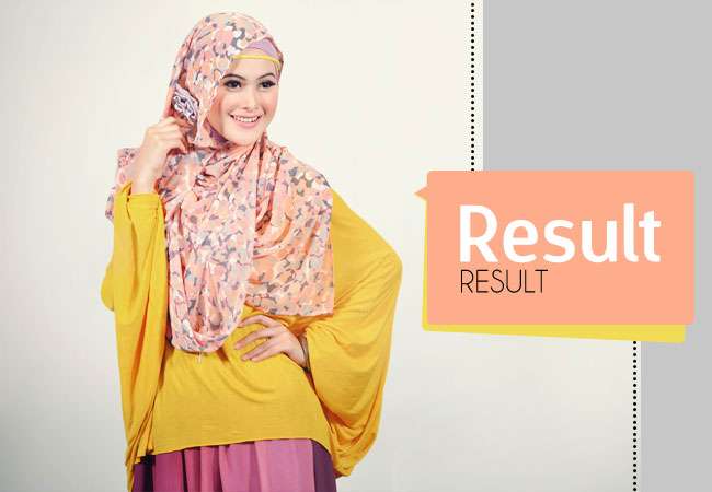 Foto Tutorial Tampil Cantik dengan Pashmina Chiffon