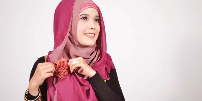 Foto Tutorial Pashmina `Two-Tone`