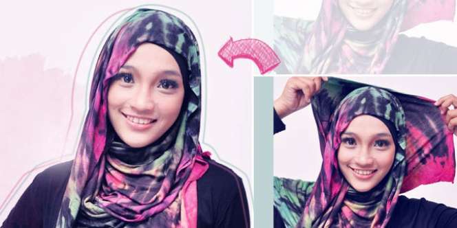 Cantik Berhijab dengan Tie Dye Pashmina