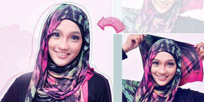 Cantik Berhijab dengan Tie Dye Pashmina