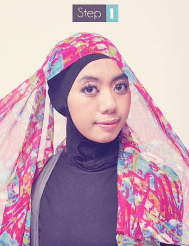 Cara Praktis Memakai Pashmina Sifon
