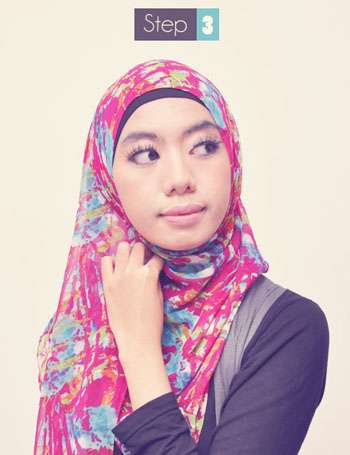 Cara Praktis Memakai Pashmina Sifon