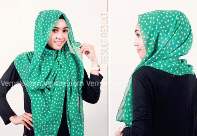 Tiga Langkah Memakai Pashmina Chiffon