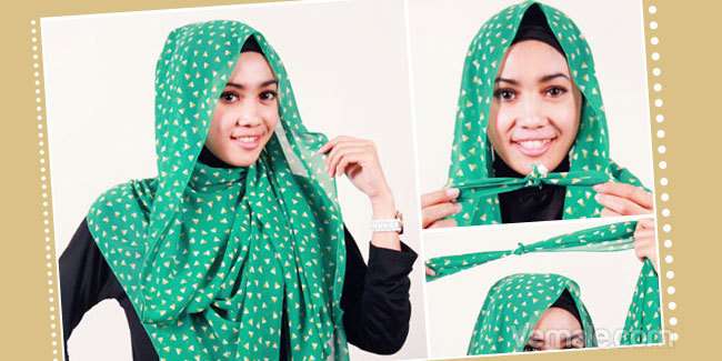 Tiga Langkah Memakai Pashmina Chiffon