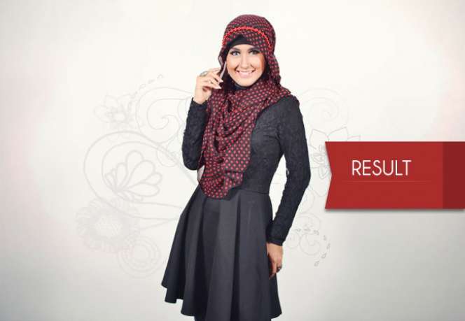 Kreasi Jilbab Pashmina dengan Headband