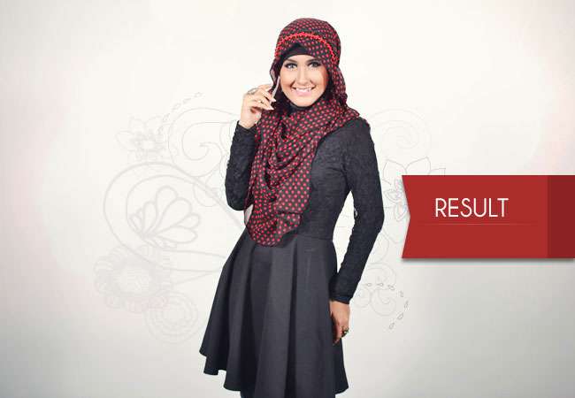 Kreasi Jilbab Pashmina dengan Headband