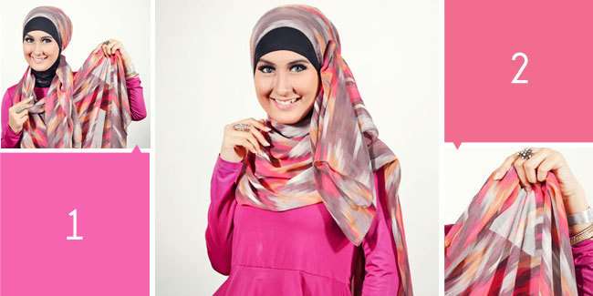 Wajah Ceria dengan Pashmina Chiffon Sutera