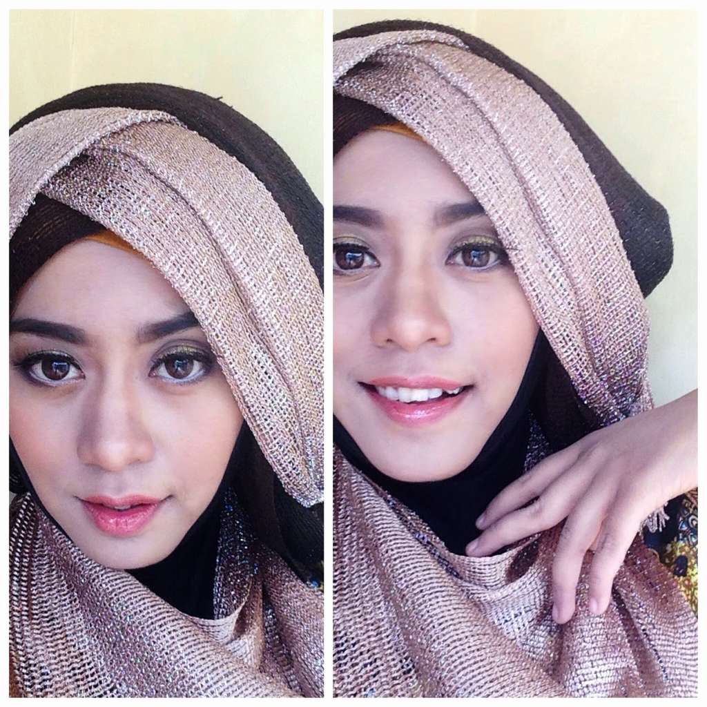 Simple Hijab Pesta Tutorial by Vindy Hafrida