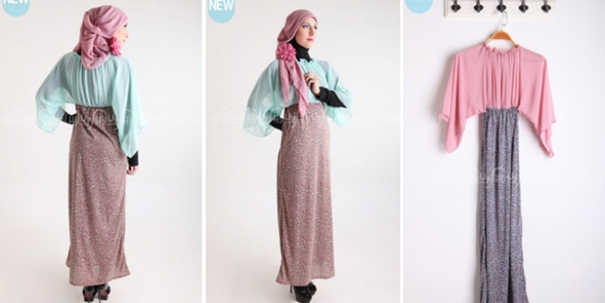 Foto Dress Muslimah Warna Ceria
