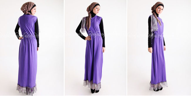 Foto Dress Muslimah Warna Ceria