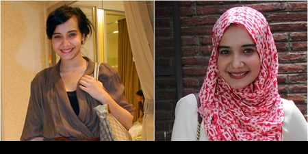 Foto `Before-After` Seleb Cantik Berhijab