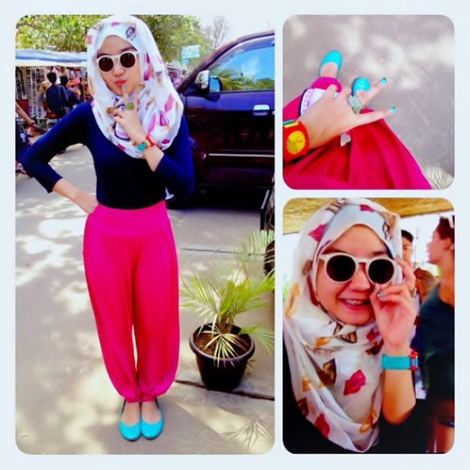 Gaya Hijab Imut Riva Rovifa