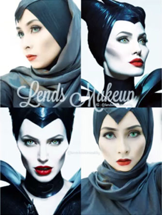 Unik, Hijabers Tanah Air Berdandan Tokoh Disney