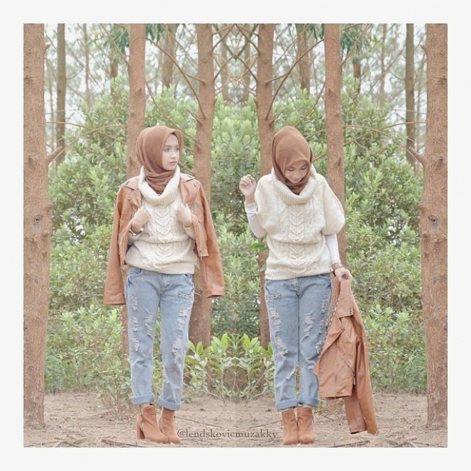 Gaya Jins Keren Hijabers 