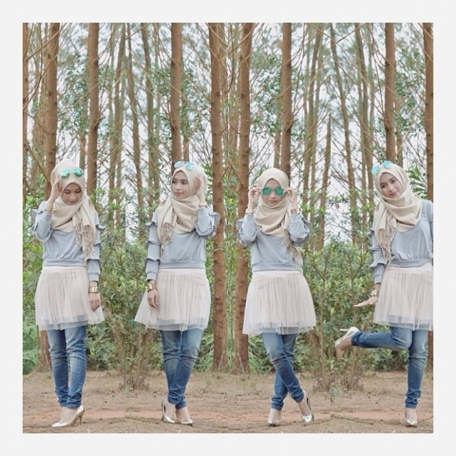 Gaya Jins Keren Hijabers 