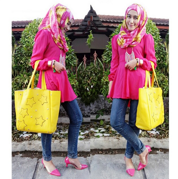 Padanan Jins-Blouse ala Hijaber Surabaya