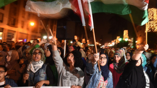 Warga Maroko Turun ke Jalan Kecam Israel