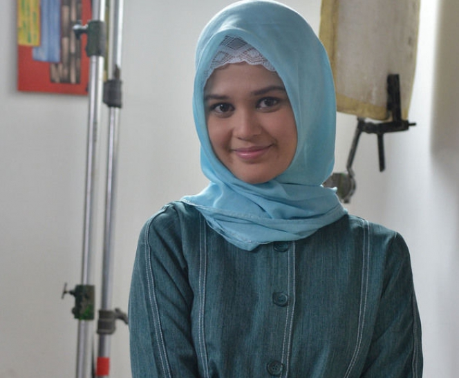 Si Cantik `Hello Kitty` Saat Berhijab