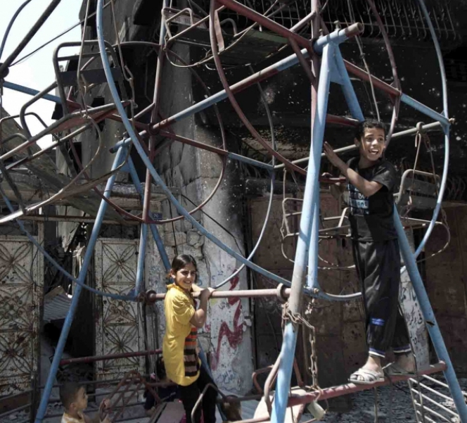 Hancurnya Fasilitas Bermain Anak-anak Gaza