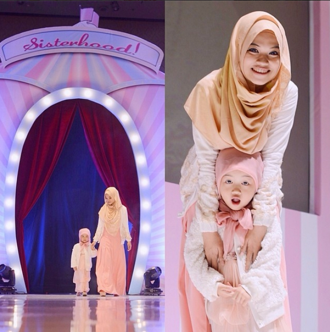 Gaya Kompak Hijab Putri Aa Gym
