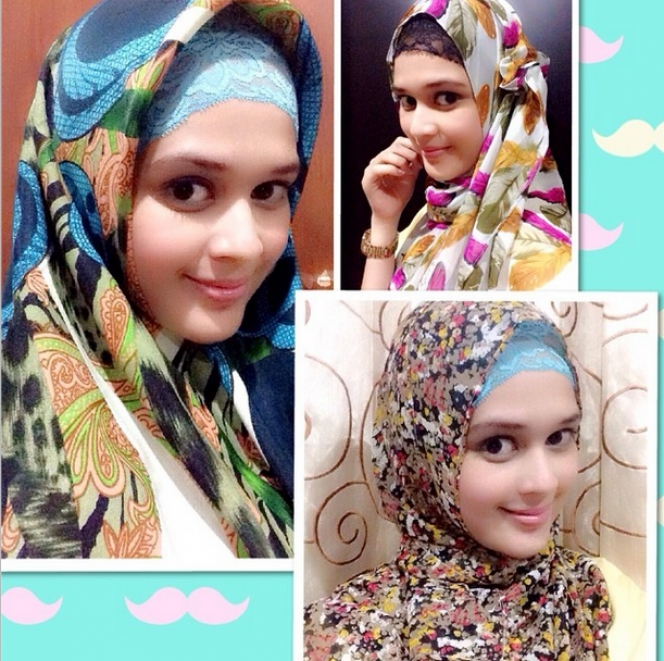Selfie Hijab si Cantik `Hello Kitty` 