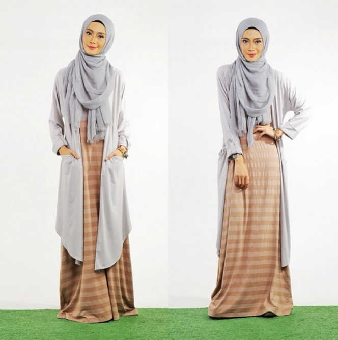 Ayu Aryuli: Modis dengan Cardigan Panjang 