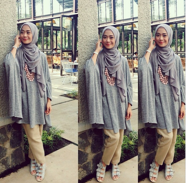 Ayu Aryuli: Modis dengan Cardigan Panjang 