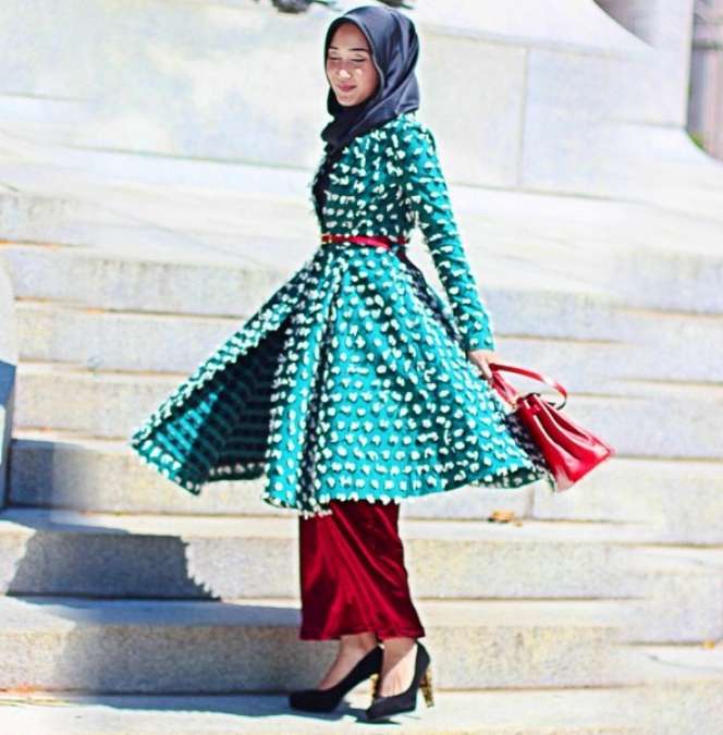 Gaya Hijab Keren Dian Pelangi di Amerika