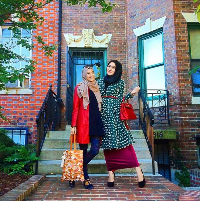 Gaya Hijab Keren Dian Pelangi di Amerika