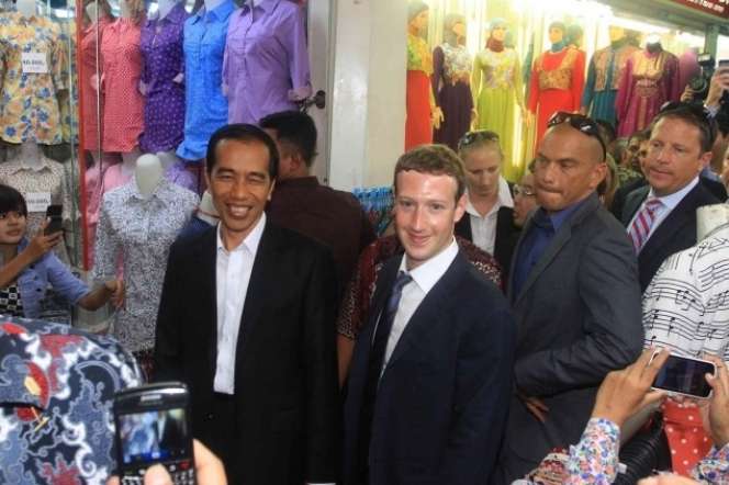 Bos Facebook 'Blusukan' di Tanah Abang