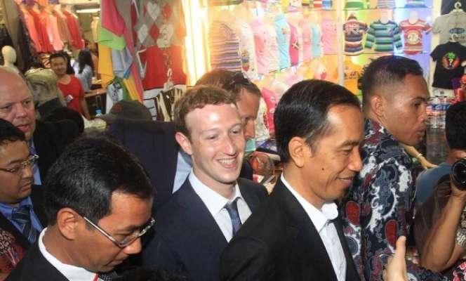 Bos Facebook 'Blusukan' di Tanah Abang