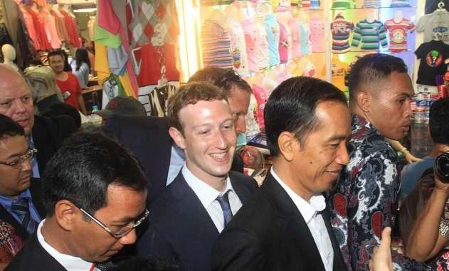 Bos Facebook 'Blusukan' di Tanah Abang