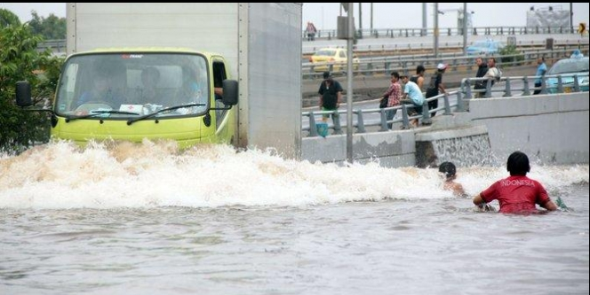 Penampakan Istana Jokowi Dikepung Banjir