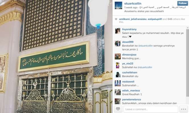 Perjalanan Umrah Aktor Tampan Stuart Collin