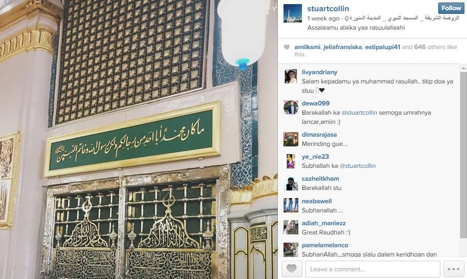 Perjalanan Umrah Aktor Tampan Stuart Collin